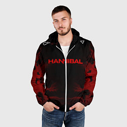 Ветровка с капюшоном мужская Hannibal, цвет: 3D-белый — фото 2