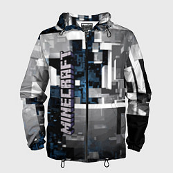 Ветровка с капюшоном мужская Minecraft, цвет: 3D-черный