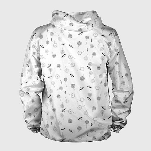 Мужская ветровка Астронавт и одуванчики / 3D-Черный – фото 2