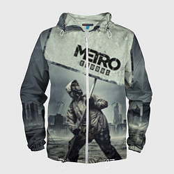Ветровка с капюшоном мужская Metro Exodus, цвет: 3D-белый