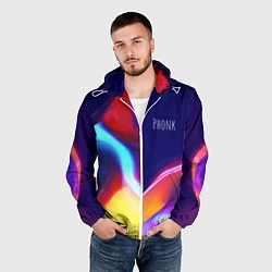 Ветровка с капюшоном мужская Phonk Neon, цвет: 3D-белый — фото 2