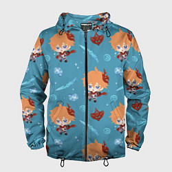 Ветровка с капюшоном мужская Чиби Чайльд, цвет: 3D-черный