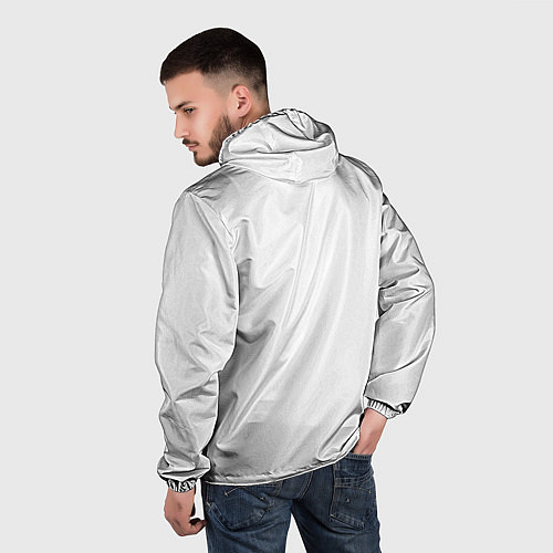 Мужская ветровка Человек Бензопила / 3D-Черный – фото 4