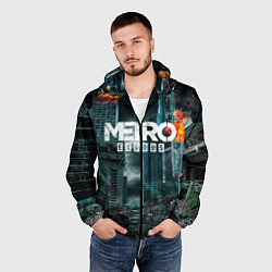 Ветровка с капюшоном мужская Metro Exodus, цвет: 3D-черный — фото 2