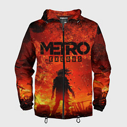 Ветровка с капюшоном мужская Metro Exodus, цвет: 3D-черный