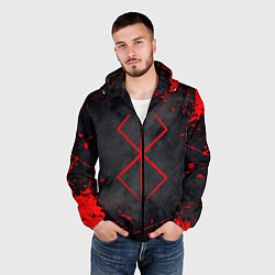 Ветровка с капюшоном мужская BERSERK БЕРСЕРК КЛЕЙМО, цвет: 3D-черный — фото 2