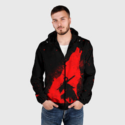 Ветровка с капюшоном мужская DARK SOULS ТЁМНЫЕ ДУШИ, цвет: 3D-черный — фото 2