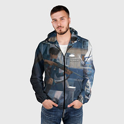 Ветровка с капюшоном мужская Пятый снайпер, цвет: 3D-черный — фото 2