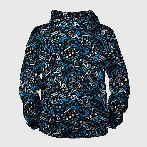 Мужская ветровка Ноты / 3D-Черный – фото 2