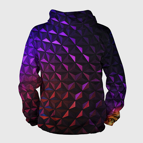 Мужская ветровка Неоновая Текстура / 3D-Белый – фото 2