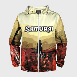 Ветровка с капюшоном мужская SAMURAI PROJECT RED, цвет: 3D-белый