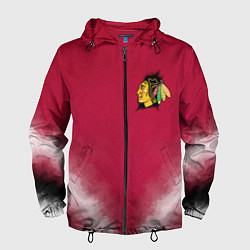 Ветровка с капюшоном мужская Chicago Blackhawks, цвет: 3D-черный