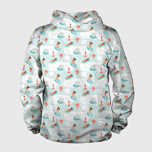 Мужская ветровка Серфингистка / 3D-Белый – фото 2