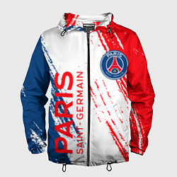 Ветровка с капюшоном мужская ФК ПСЖ FC PSG PARIS SG, цвет: 3D-черный