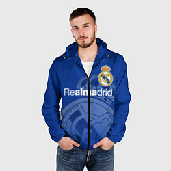 Ветровка с капюшоном мужская REAL MADRID РЕАЛ МАДРИД, цвет: 3D-черный — фото 2
