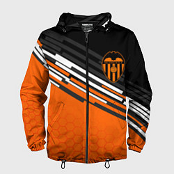 Ветровка с капюшоном мужская ФК ВАЛЕНСИЯ SPORT СПОРТ, цвет: 3D-черный