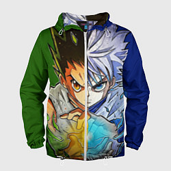 Ветровка с капюшоном мужская Киллуа золдик и Гон хантер, цвет: 3D-белый