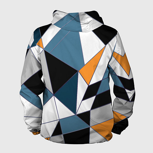 Мужская ветровка Геометрический узор / 3D-Белый – фото 2