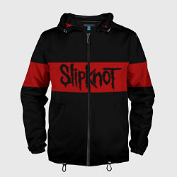 Ветровка с капюшоном мужская Полосатый Slipknot, цвет: 3D-черный
