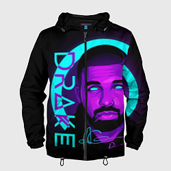 Ветровка с капюшоном мужская Drake, цвет: 3D-черный