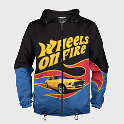 Ветровка с капюшоном мужская Hot Wheels Хот Вилс, цвет: 3D-черный