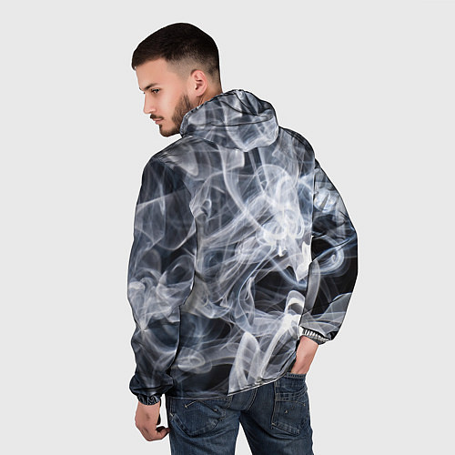 Мужская ветровка Графика дыма / 3D-Черный – фото 4