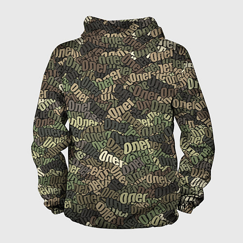 Мужская ветровка Именной камуфляж Олег / 3D-Белый – фото 2