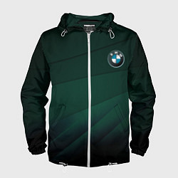 Ветровка с капюшоном мужская GREEN BMW, цвет: 3D-белый