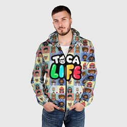 Ветровка с капюшоном мужская Toca Life, цвет: 3D-черный — фото 2