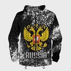 Ветровка с капюшоном мужская Russia, цвет: 3D-черный