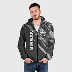 Ветровка с капюшоном мужская Nissan Car Ниссан, цвет: 3D-черный — фото 2