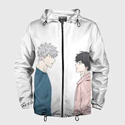 Ветровка с капюшоном мужская Хэ Бом и Тэ Сон, цвет: 3D-черный