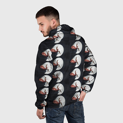 Мужская ветровка Лунная девушка / 3D-Черный – фото 4