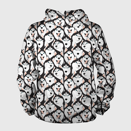 Мужская ветровка Сибирский Хаски Husky / 3D-Черный – фото 2