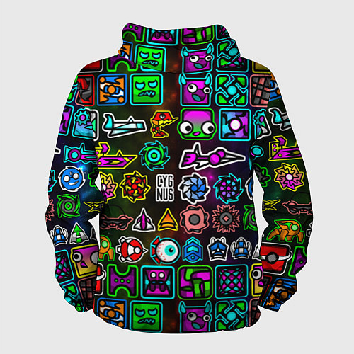 Мужская ветровка Geometry Dash: Heroes / 3D-Белый – фото 2