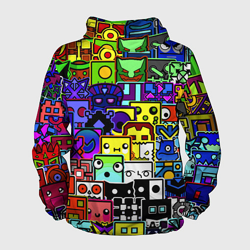Мужская ветровка Geometry Dash: All Skins / 3D-Черный – фото 2