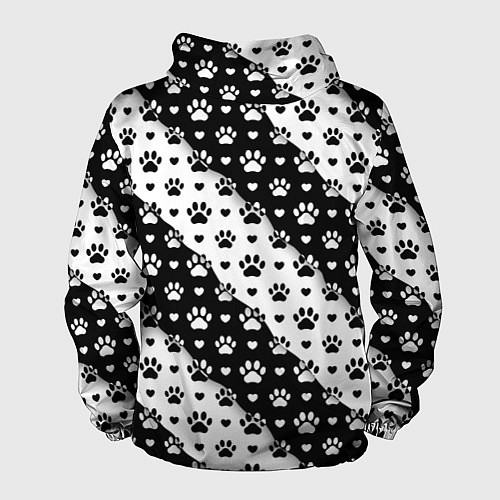Мужская ветровка Следы от Лап / 3D-Белый – фото 2