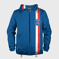 Ветровка с капюшоном мужская PSG SPORT STRIPES UNIFORM, цвет: 3D-черный