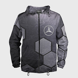 Ветровка с капюшоном мужская Mercedes-Benz vanguard pattern, цвет: 3D-черный
