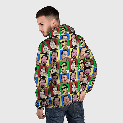 Мужская ветровка ЛЕГЕНДА ДИ КАПРИО РАЗНЫЕ ОБРАЗЫ / 3D-Черный – фото 4