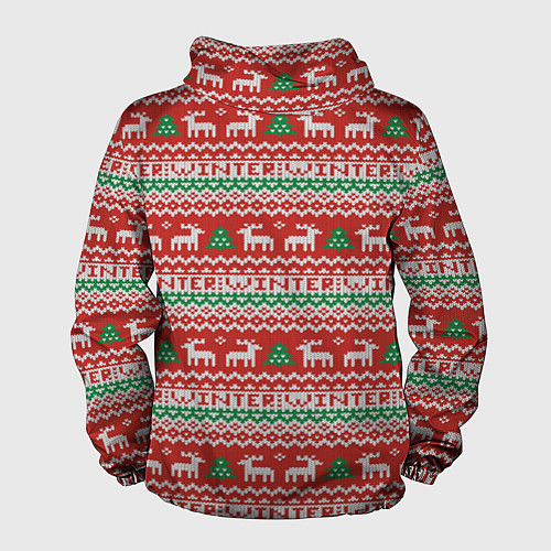 Мужская ветровка Deer Christmas Pattern / 3D-Белый – фото 2