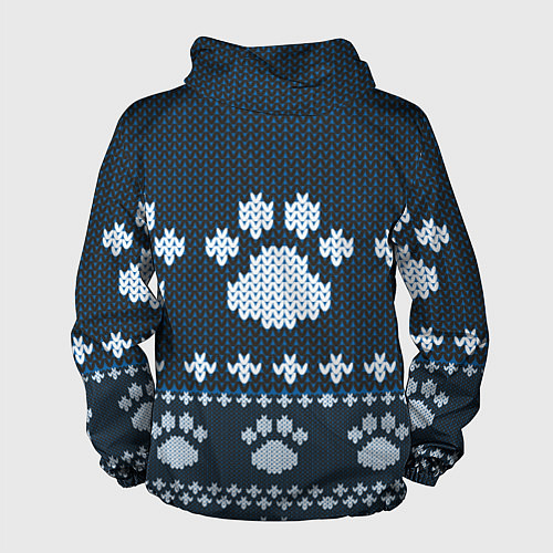 Мужская ветровка Вязанные тигровые лапки / 3D-Белый – фото 2