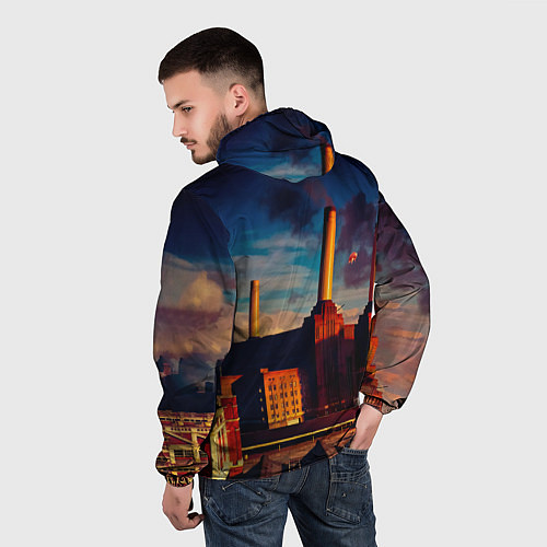 Мужская ветровка Animals - Pink Floyd / 3D-Черный – фото 4