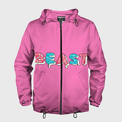 Ветровка с капюшоном мужская Mr Beast Donut Pink edition, цвет: 3D-черный