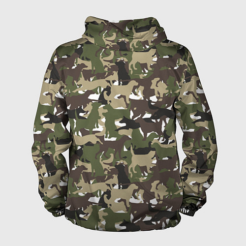 Мужская ветровка Камуфляж из Собак Camouflage / 3D-Черный – фото 2