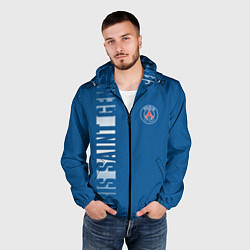 Ветровка с капюшоном мужская PSG PARIS SAINT GERMAIN WHITE LINE SPORT, цвет: 3D-черный — фото 2