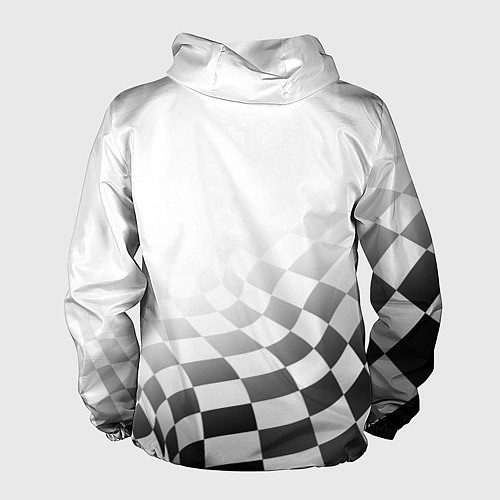 Мужская ветровка MERCEDES, МЕРСЕДЕС СПОРТ, ФИНИШНЫЙ ФЛАГ, ФОРМУЛА 1 / 3D-Белый – фото 2