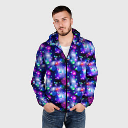 Ветровка с капюшоном мужская Бриллиантовое Сияние, цвет: 3D-черный — фото 2