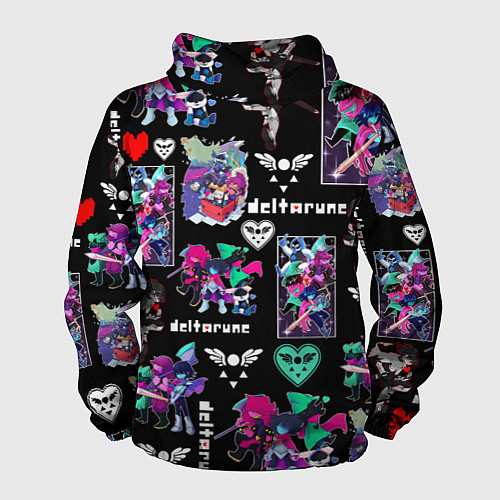 Мужская ветровка DELTARUNE PATTERN ART ГЕРОИ ДЕЛЬТАРУН / 3D-Белый – фото 2