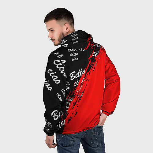 Мужская ветровка La Casa de Papel bum bum ciao / 3D-Черный – фото 4